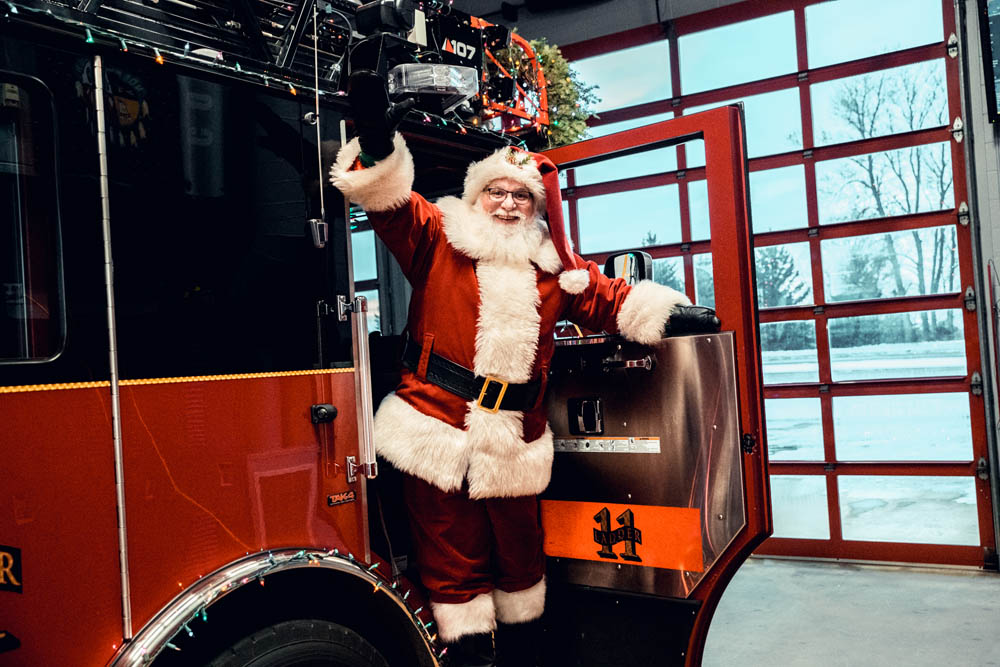 Santa on a Fire Truck Mdewakanton Public Safety